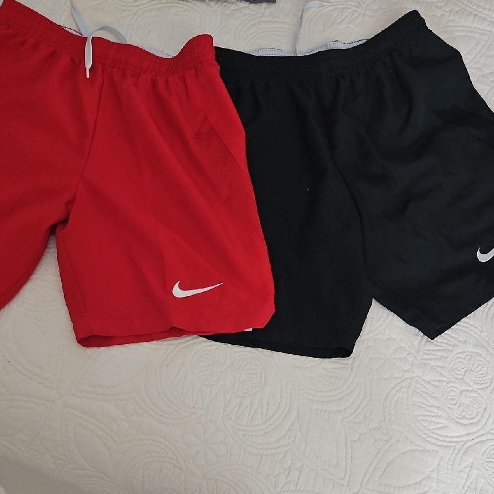 Nike Kids Red and Black Athletic Shorts